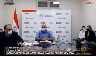 El ministro expuso sobre las acciones que desarrollan desde Salud. Foto: Senado