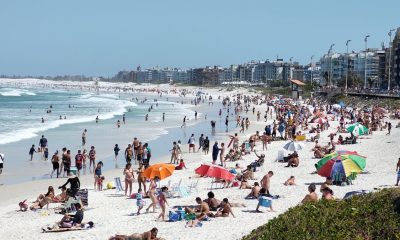 Las playas en Rio de Janeiro tuvieron gran concurrencia el fin de semana. Foto:Oglobo