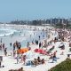 Las playas en Rio de Janeiro tuvieron gran concurrencia el fin de semana. Foto:Oglobo