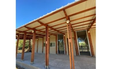 La casa se compone de cimiento de hormigón, paredes de fibrocemento, techo de chapa con cielo raso. Foto: Gentileza