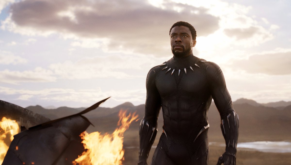 Chadwick Boseman en uno de sus papeles más recordados como "Pantera negra". Foto: película Pantera Negra