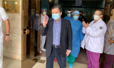 El ministro del Interior Euclides Acevedo se retira del Hospital "Rigoberto Caballero". Foto: Twitter