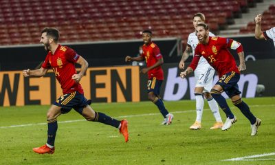 El empate de España llegó en el último suspiro del partido, a través de un cabezazo de José Luis Gayà. Foto: @SeFutbol.