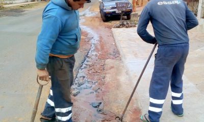 Essap cambia tuberías obsoletas en el barrio Trinidad. Foto: Gentileza.