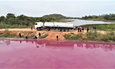 La empresa Waltrading es sindicada como la principal responsable de la grave contaminación en la Laguna Cerro. Foto: Agencia IP