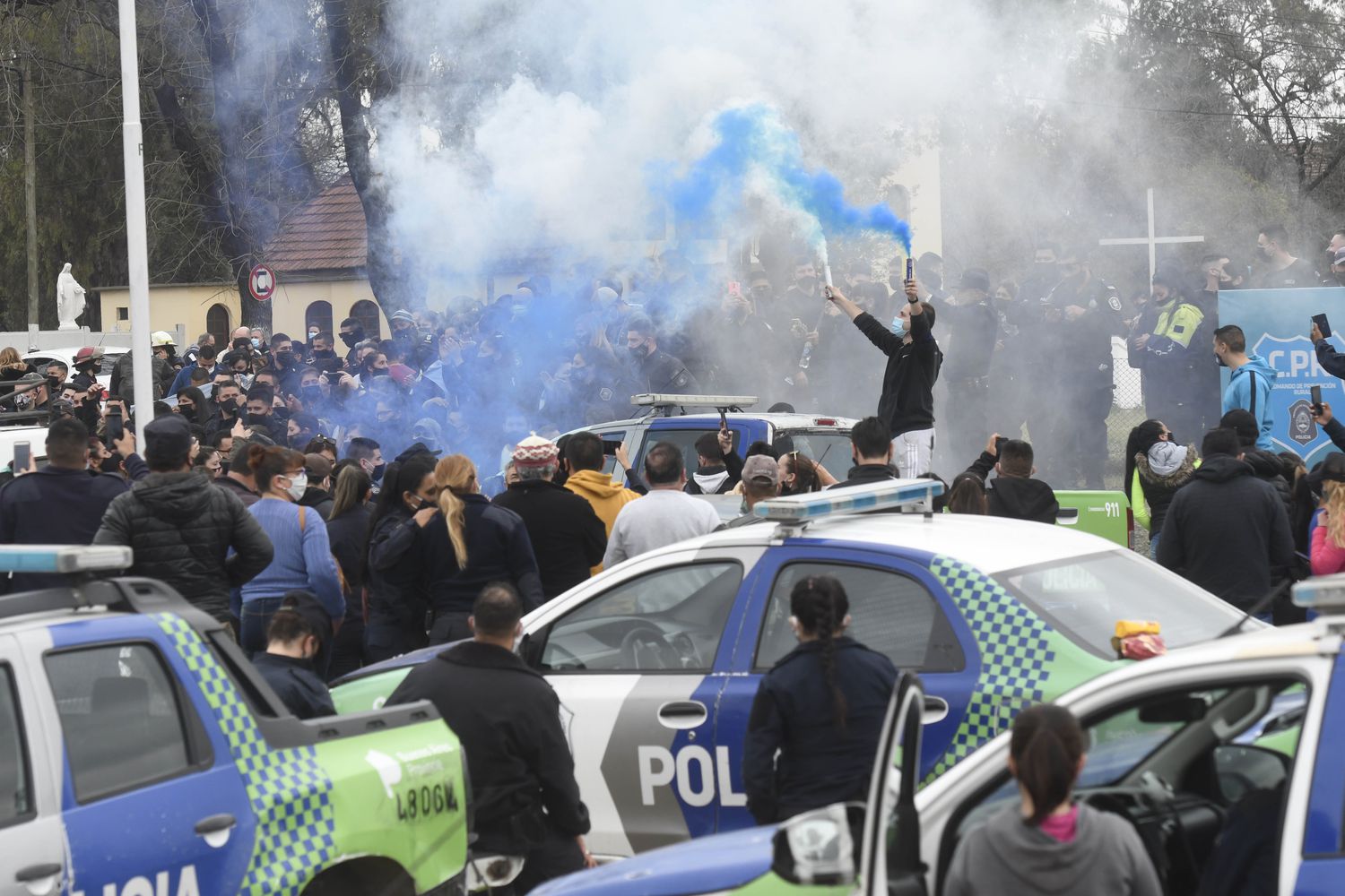 Los policías reclamaron durante tres días un aumento salarial cercano al 60%. Foto: Télam.