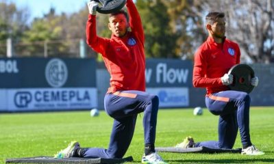 Ángel Romero fue apartado del plantel principal y no formó parte de la última práctica. Foto: sanlorenzo.com.ar.