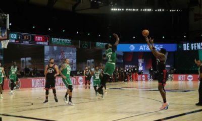 Los Raptors se impusieron a los Celtics anoche. Foto Getty