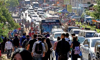 Buses para Caacupé. Foto Gentileza