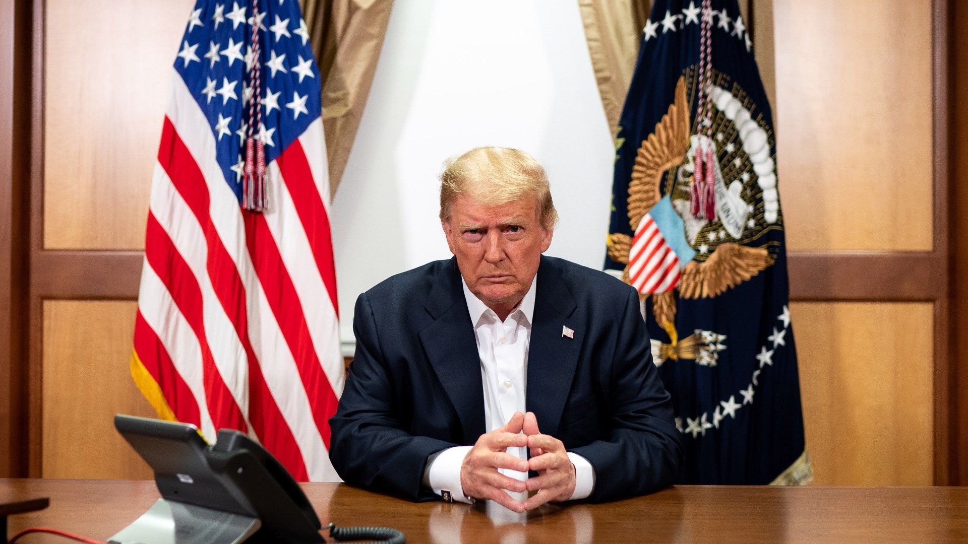 Trump anuncia que abandona esta noche el hospital. Foto: WhiteHouse