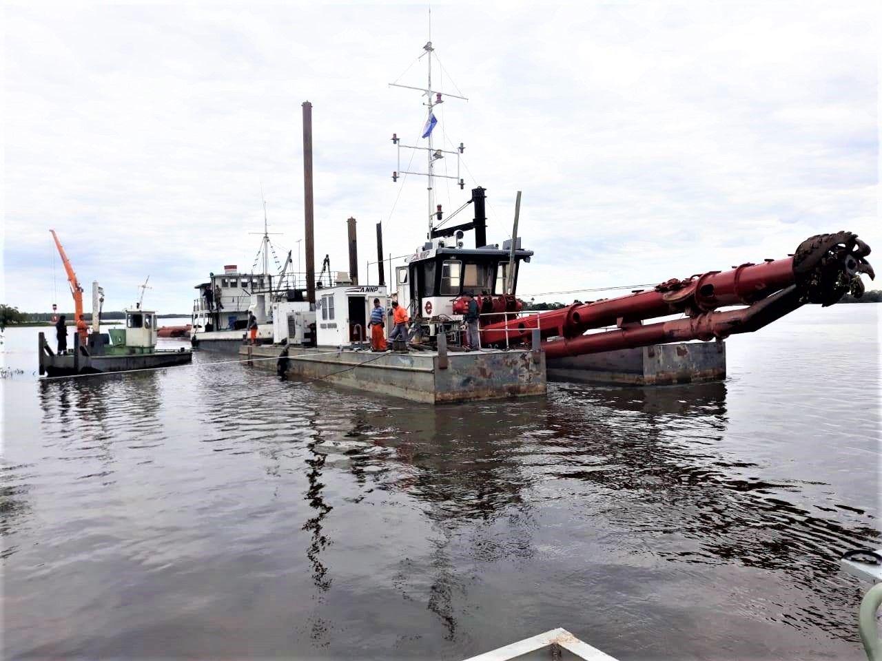 El río Paraguay se encuentra en niveles históricamente bajos. Foto: IP