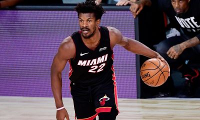 Jimmy Butler fue la gran figura en la victoria de Miami Heat, contribuyendo con un total de 40 anotaciones, 13 asistencias y 11 rebotes. Foto: @NBA.