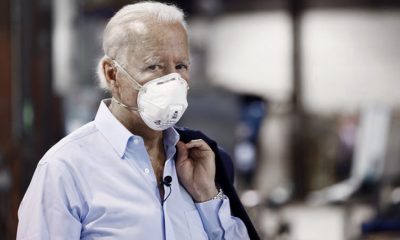 Joe Biden tras su voto. Foto: Telam