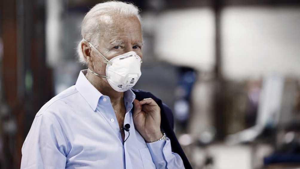 Joe Biden tras su voto. Foto: Telam