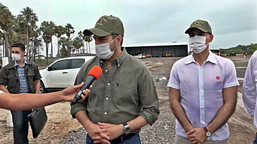 el presidente de la República verificó obras en el Chaco. Foto: ParaguayTV