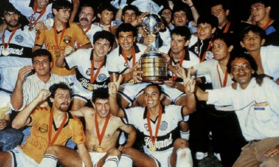 Olimpia contaba con figuras como Éver Almeida, Gabriel González, Luis Monzón, Adriano Samaniego y Raúl Vicente Amarilla. Foto: conmebol.com.