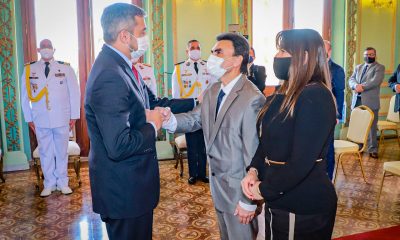 Mario Abdo y Carlos Pereira en Palacio de Lopez. Foto Presidencia