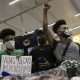 Un millar de manifestantes marchó en el centro de Sao Paulo. Foto: Dw