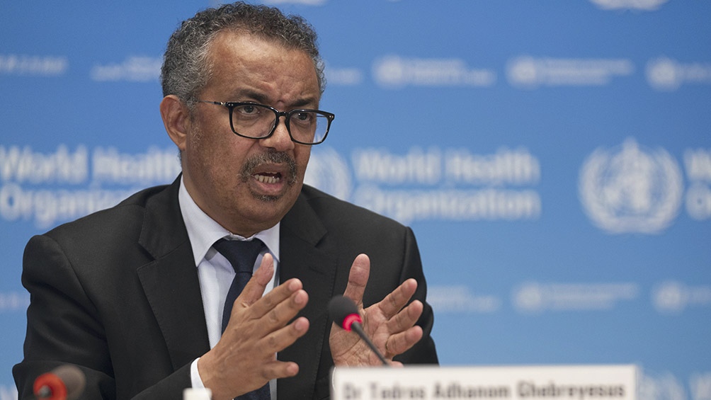 director general de la OMS, Tedros Adhanomm Ghebreyesus. Foto: Telam