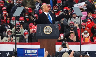 El presidente Donald Trump durante su campaña. Foto: Telam