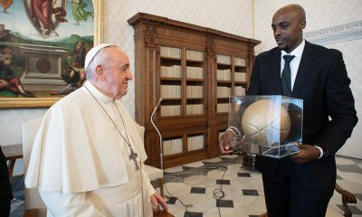 Los jugadores llegaron al Vaticano especialmente para la reunión con el Papa. Foto: Télam