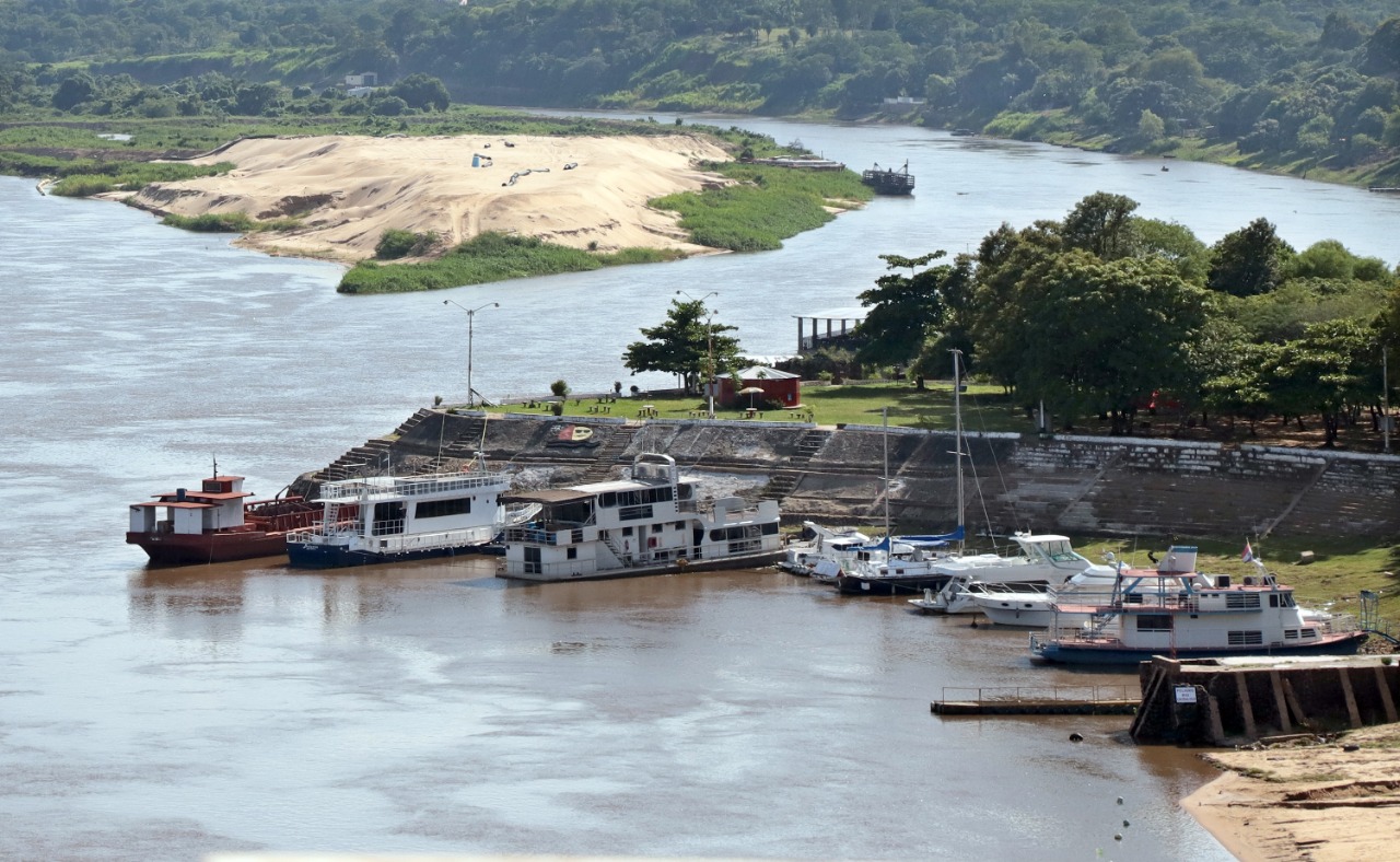 El río Paraguay empieza a subir su nivel. Foto: Agencia IP