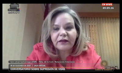 Senadora Lilian Samaniego. Foto Gentileza HCS