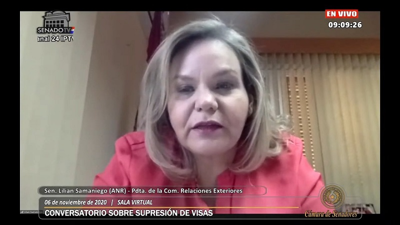 Senadora Lilian Samaniego. Foto Gentileza HCS