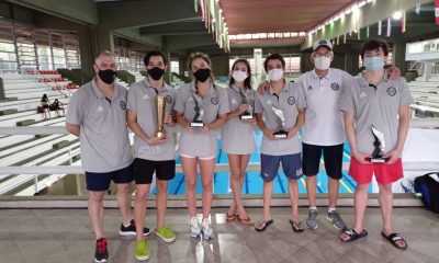 Atletas del Club Olimpia tuvieron una brillante participación en el Torneo Nacional de Natación. Foto: Gentileza.