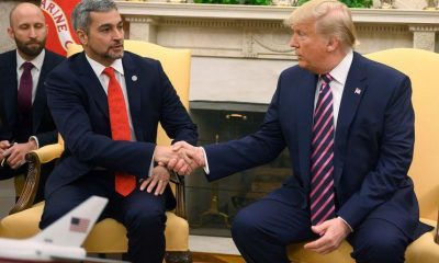 Encuentro entre Mario Abdo y Donald Trump en Washington, el 13 de diciembre de 2019. Foto: encarnacionnews.com