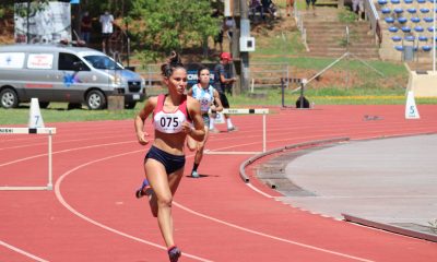 Flavia Buongermini cronometró 1’06’’02 en 400 metros con vallas, estableciendo así una plusmarca nacional en la categoría sub-18. Foto: @coparaguay.