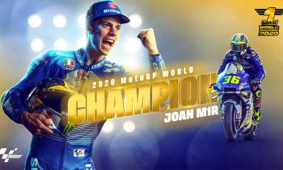 Con tan solo 23 años y tras debutar hace apenas 5 años, el piloto español de Suzuki, Joan Mir, es el nuevo campeón mundial de MotoGp. Foto: @MotoGP.