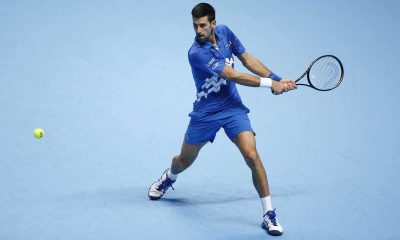 El serbio Novak Djokovic (1) venció por 6-3 y 6-2 al argentino Diego Schwartzman (9) en apenas una hora y 19 minutos de juego. Foto: nittoatpfinals.com.