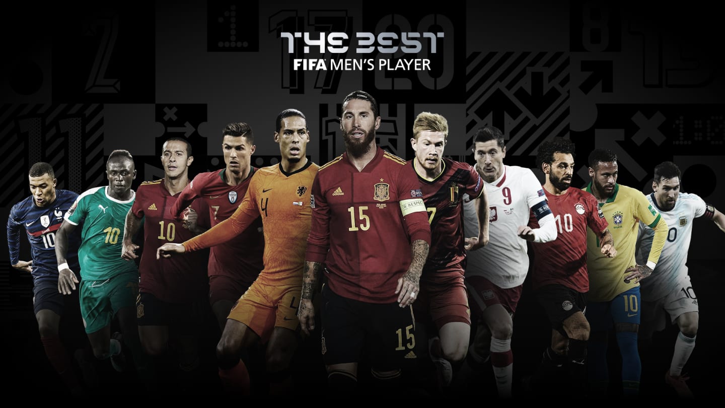 Robert Lewandowski, Lionel Messi, Kevin De Bruyne y Cristiano Ronaldo se destacan como candidatos al premio de mejor jugador. Foto: www.fifa.com.