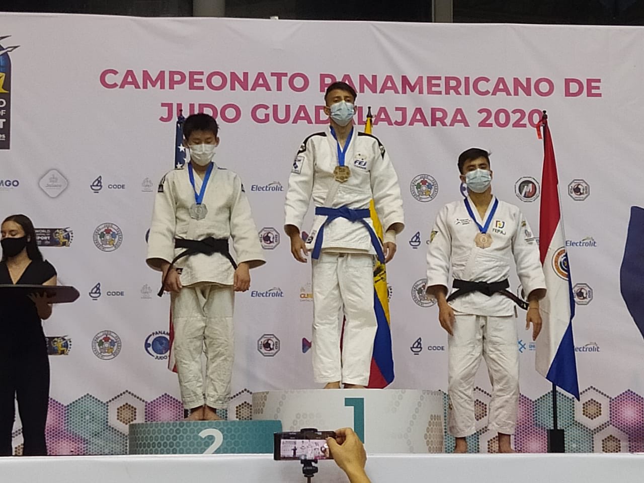 Ezequiel Bareiro consiguió medalla de oro en la categoría inferior a 90 kilogramos del Campeonato Panamericano Cadete de Judo. Foto: @coparaguay.