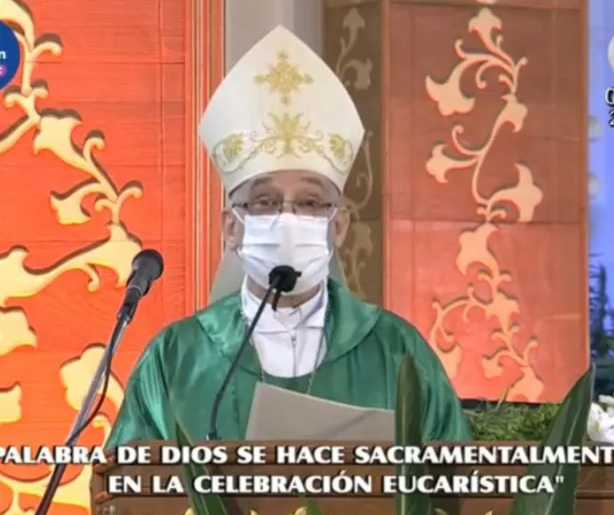 Monseñor Francisco Javier Pistilli, obispo de Santísima Encarnación. Foto: Captura de pantalla.