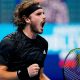 Andrey Rublev fue eliminado de la competencia tras caer por 6-1, 4-6 y 7-6 (6) ante Stefanos Tsitsipas, en una hora y 55 minutos. Foto: nittoatpfinals.com.