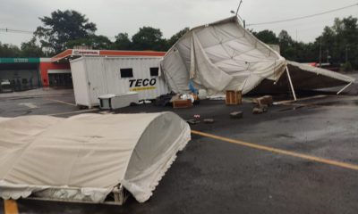 El temporal afectó a las carpas y al sistema eléctrico, informó el Ministerio de Salud. Foto: IP.