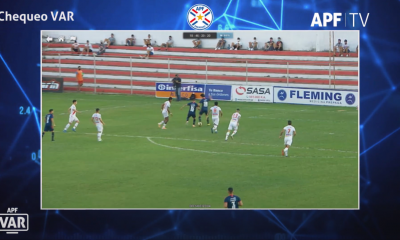 Según el criterio arbitral, Nelson Haedo Valdez no interfirió en la jugada del gol de Ángel Cardozo Lucena, que le dio la victoria a su equipo. Foto: Captura.