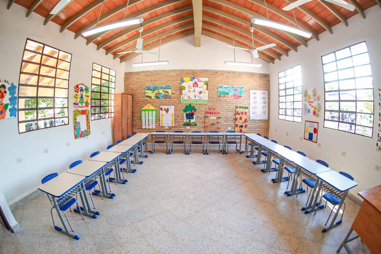 Una de las nuevas aulas en San Pedro. Foto: Gentileza