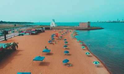 El sistema de "burbujas sociales" dispuesto para las playas encarnacenas. Foto: Gentileza