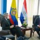 Mario Abdo Benítez dialogó con el presidente de Colombia Iván Duque en La Paz. Foto: Presidencia