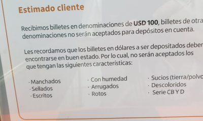 Los bancos ponen cada vez más traba para recibir bileltes. Foto: TW Pepe Costa