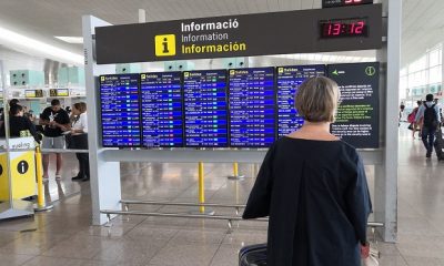 Pasajera en Aeropuerto de Barcelona.