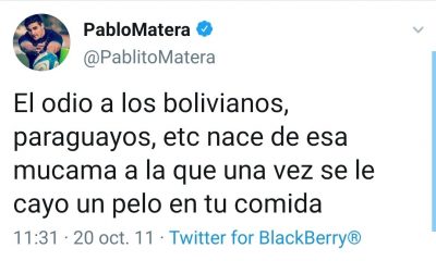 Durante este lunes se viralizaron en las redes sociales antiguos comentarios discriminatorios por parte de tres rugbistas argentinos. Foto: Captura.