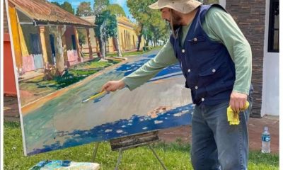 El pintor se dedica a los paisajes rurales. Gentileza