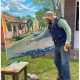 El pintor se dedica a los paisajes rurales. Gentileza