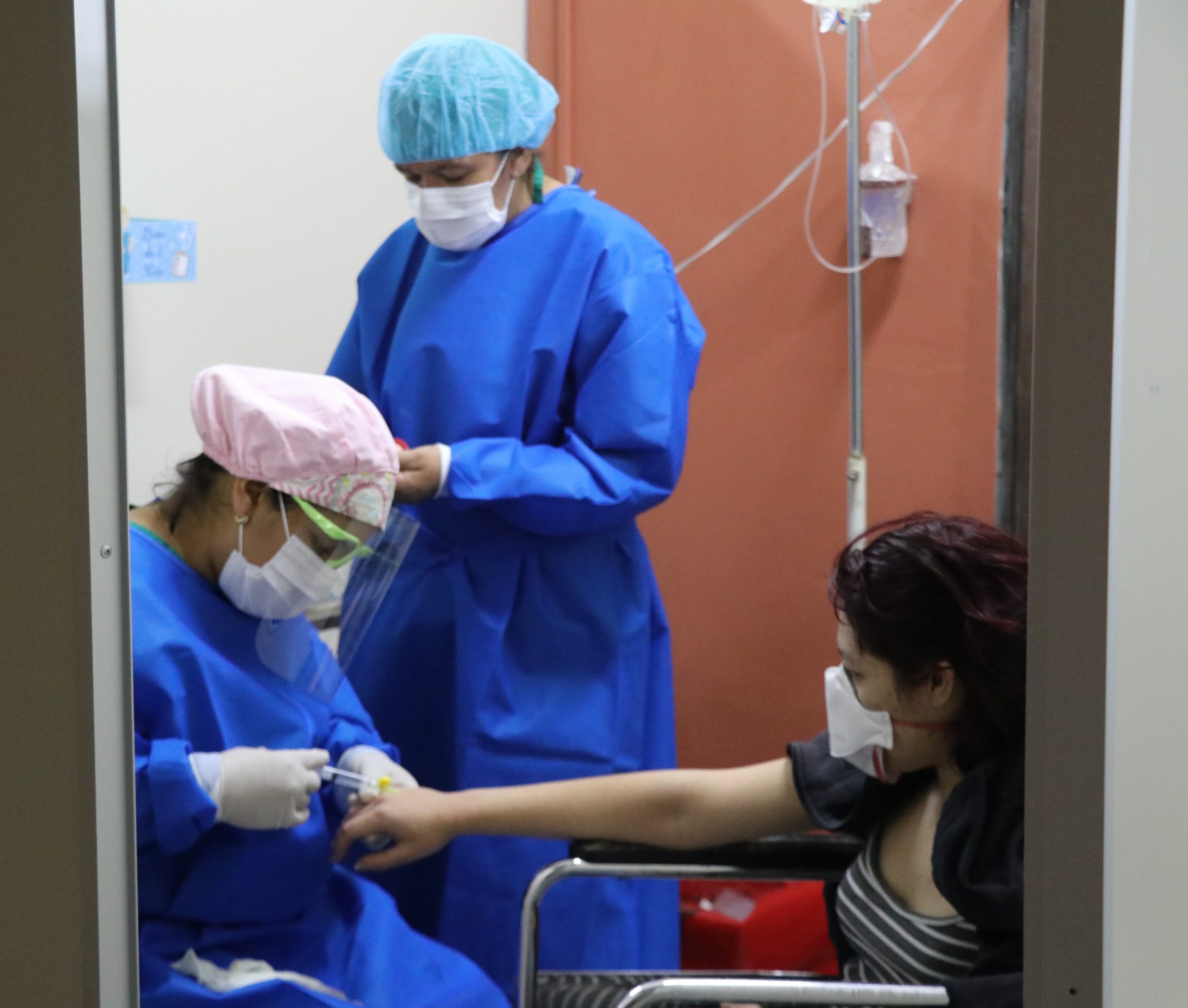 El repunte de casos positivos. Foto: Hospital de Clínicas.