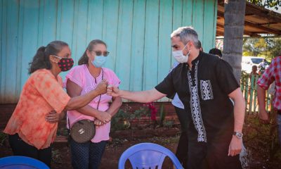 Mario Abdo en Alto Paraná. Foto Presidencia.