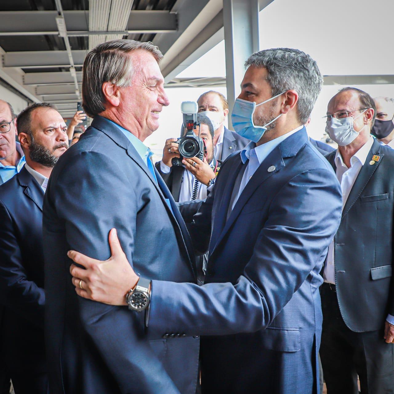 Jair Bolsonaro y Mario Abdo. Foto Presidencia.